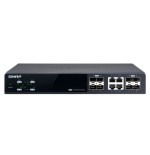 Qnap qsw-m804-4c managed switch 8 port of 10gbe port speed 4 port sfp+ 4 port sfp+/ nbase-t