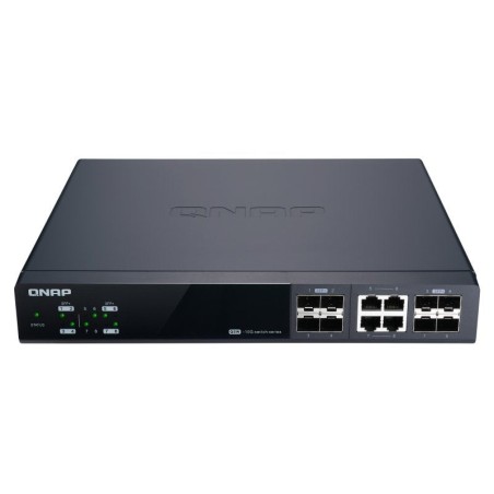 Qnap qsw-m804-4c managed switch 8 port of 10gbe port speed 4 port sfp+ 4 port sfp+/ nbase-t
