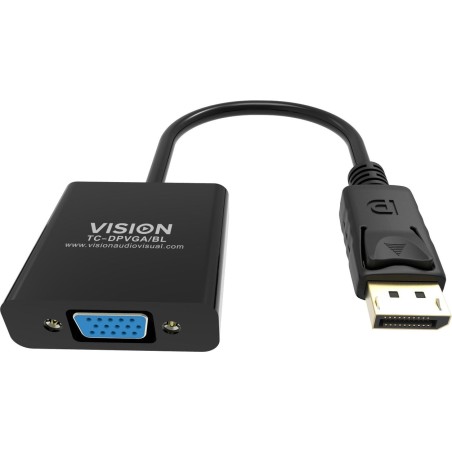 Vision tc-dpvga/bl adaptador de cable de vídeo displayport vga (d-sub) negro