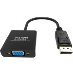 Vision tc-dpvga/bl adaptador de cable de vídeo displayport vga (d-sub) negro