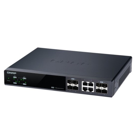 Qnap qsw-m804-4c managed switch 8 port of 10gbe port speed 4 port sfp+ 4 port sfp+/ nbase-t