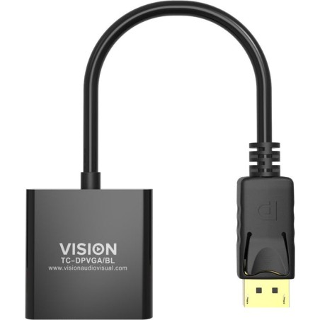 Vision tc-dpvga/bl adaptador de cable de vídeo displayport vga (d-sub) negro