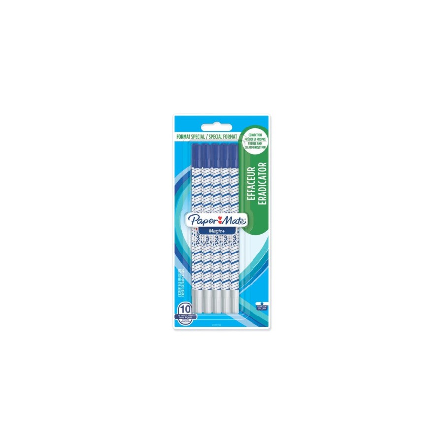 Goma tinta paper mate magic+ bullet tip blister de 10