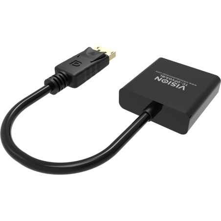 Vision tc-dpvga/bl adaptador de cable de vídeo displayport vga (d-sub) negro