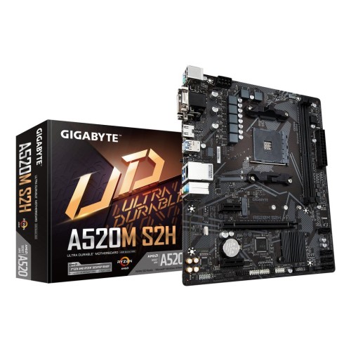 Placa base gigabyte am4 a520m s2h m-atx/2xddr4/4xsata6/1xusb 3.2/2xusb 2.0 gaa52ms2h-00-g
