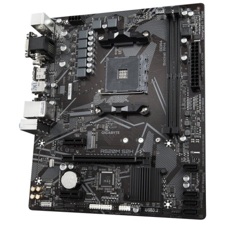 Placa base gigabyte am4 a520m s2h m-atx/2xddr4/4xsata6/1xusb 3.2/2xusb 2.0 gaa52ms2h-00-g