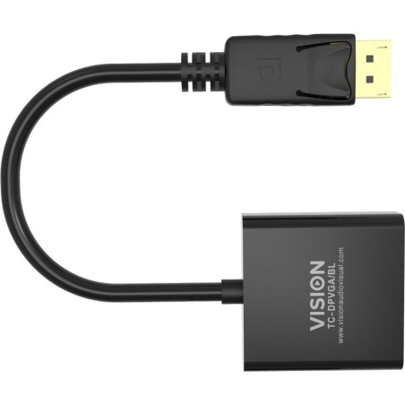 Vision tc-dpvga/bl adaptador de cable de vídeo displayport vga (d-sub) negro