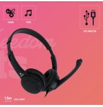 Auriculares ngs vox505 usb con micrófono usb negros