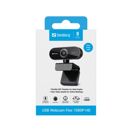 Sandberg usb webcam flex 2mp 1920x1080 audio