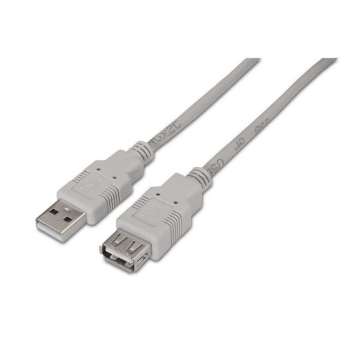 Aisens cable extension usb 2.0 - tipo a macho a hembra - 1m - beige