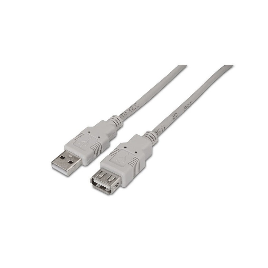 Aisens cable extension usb 2.0 - tipo a macho a hembra - 1m - beige