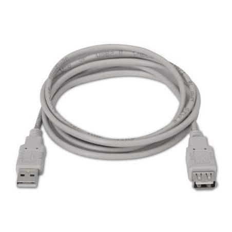 Aisens cable extension usb 2.0 - tipo a macho a hembra - 1m - beige