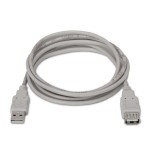 Aisens cable extension usb 2.0 - tipo a macho a hembra - 1m - beige