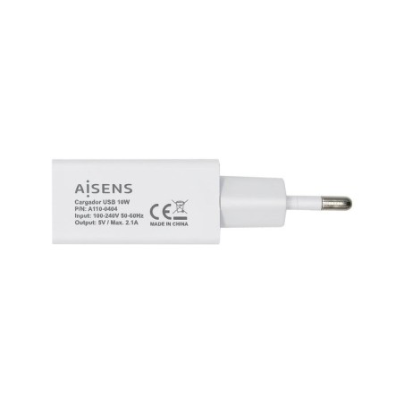 Aisens cargador de pared usb 5v/2a blanco a110-0404