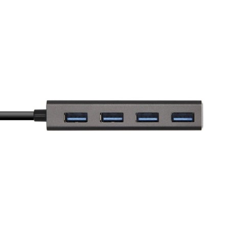 Aisens hub usb 3.1 usb-c macho a 4x tipo a hembra - 15cm - gris