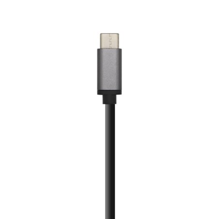 Aisens hub usb 3.1 usb-c macho a 4x tipo a hembra - 15cm - gris