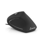 Mediarange raton usb 2.0 vertical derecho, negro