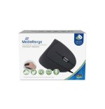Mediarange raton usb 2.0 vertical derecho, negro