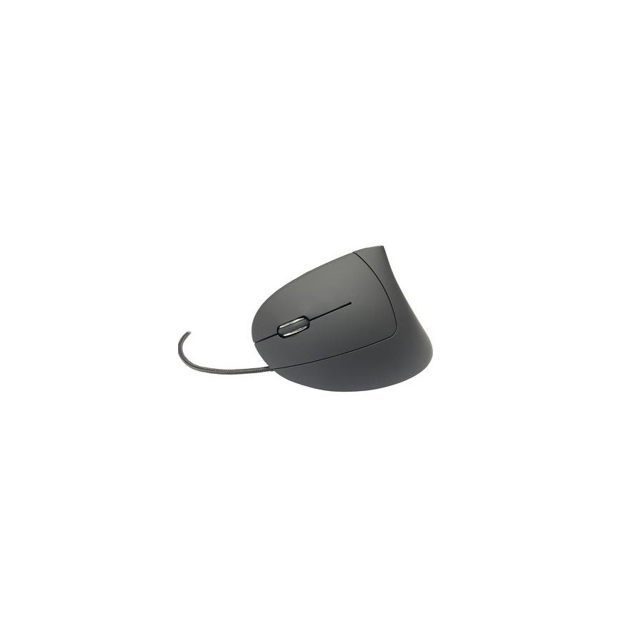 Mediarange raton usb 2.0 vertical izquierdo, negro