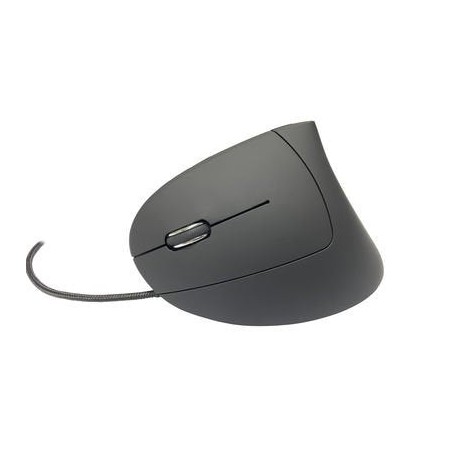 Mediarange raton usb 2.0 vertical izquierdo, negro