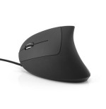 Mediarange raton usb 2.0 vertical izquierdo, negro