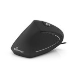 Mediarange raton usb 2.0 vertical izquierdo, negro