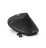 Mediarange ratón inalámbrico vertical derecho, negro