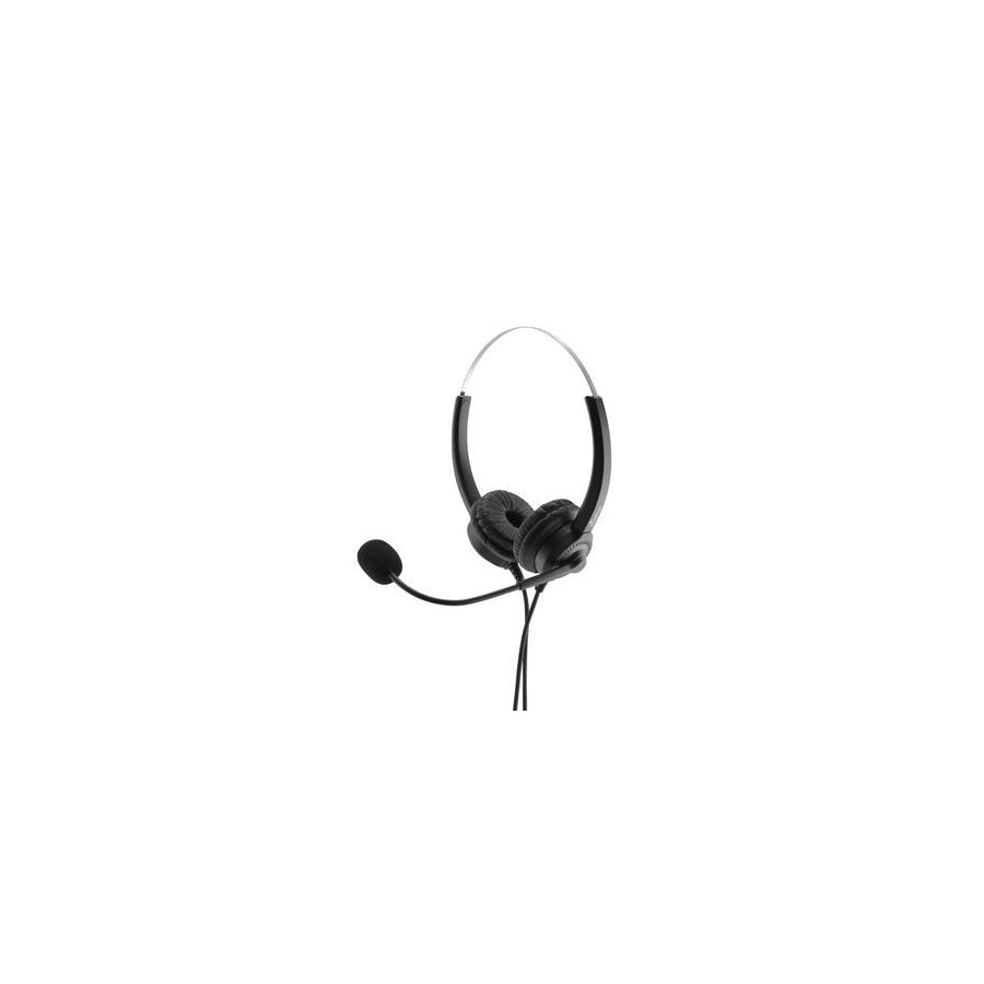 Mediarange auriculares binaural estéreo usb 2.0 negro