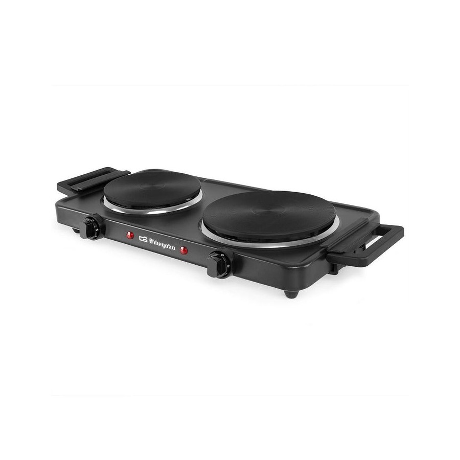 Cocina eléctrica orbegozo pe2855 2 placas 155 y 185mm 1000w 1500w