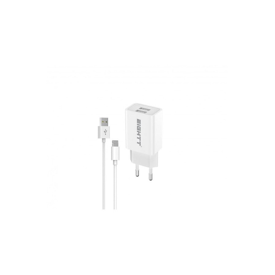 Eightt cargador ecw-ip smartphone tablet lightning 5v 2.4a