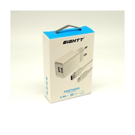 Eightt cargador ecw-ip smartphone tablet lightning 5v 2.4a