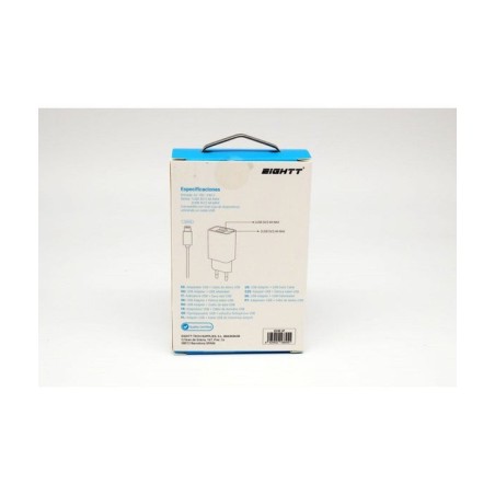 Eightt cargador ecw-ip smartphone tablet lightning 5v 2.4a