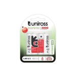 Uniross hybrio pila recargable hr14 c 3000mah blister*2