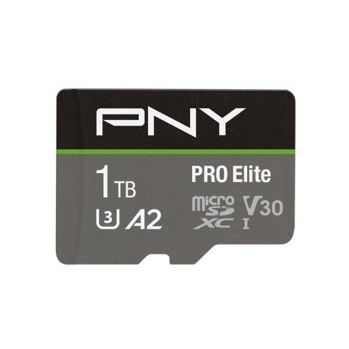 Sd microsd xc card 1tb pny pro elite r100mb/s w90mb/s v30a2