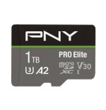 Sd microsd xc card 1tb pny pro elite r100mb/s w90mb/s v30a2