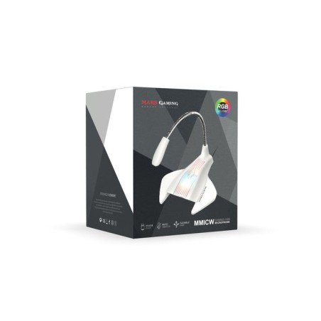 Micrófono mars gaming mmicw usb 2.0 blanco