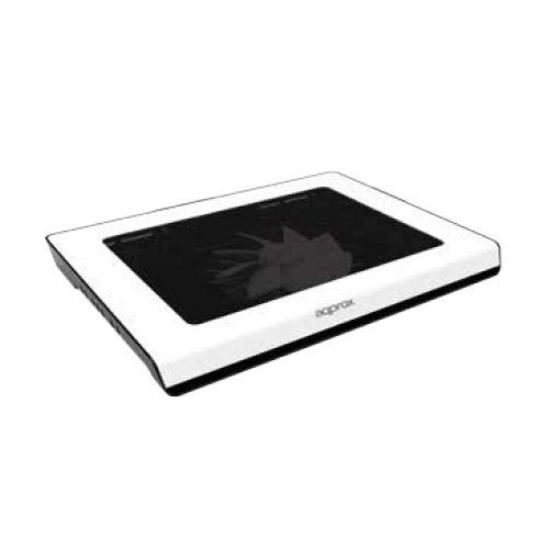 Approx base refrigeradora appnbc06w para portatiles hasta 15.6\1 1x ventilador 14cm 2x led azul 2xusb