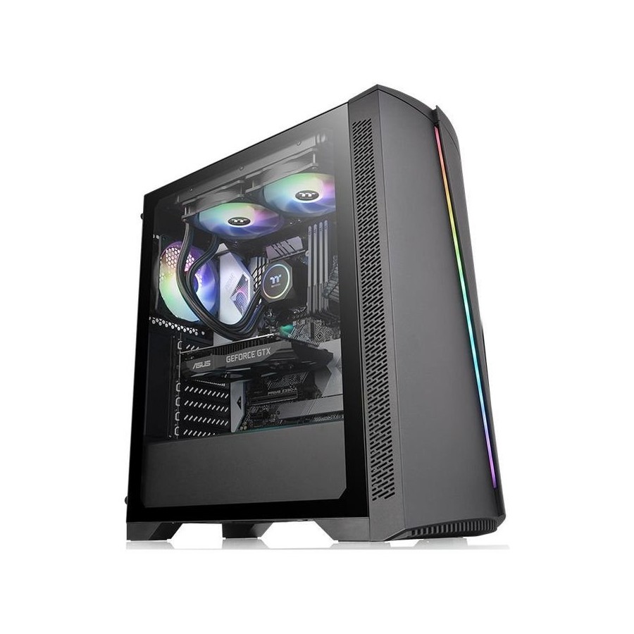 Caja pc thermaltake torre atx h350 tg rgb negro cristal templado/1xvent 120mm incluido ca-1r9-00m1wn-00