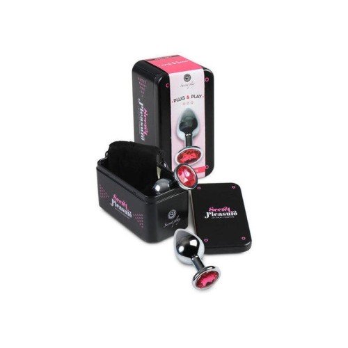 Secretplay - plug anal aluminio fucsia 7 cm