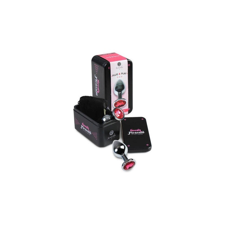 Secretplay - plug anal aluminio fucsia 7 cm