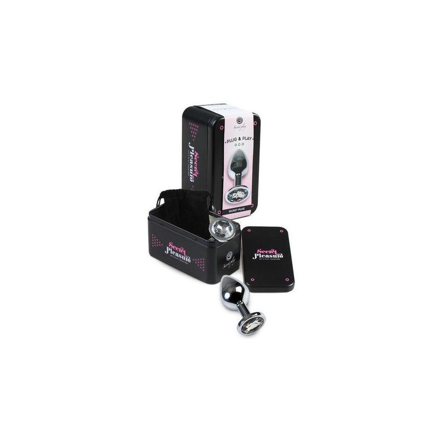 Secretplay - plug anal aluminio transparente 7 cm