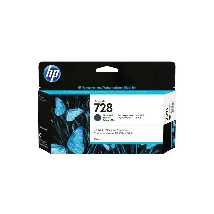 Hp 728 negro mate cartucho de tinta original - 3wx25a