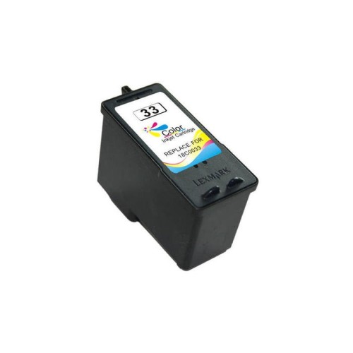 Tinta remanufacturado para lexmark 33 tricolor  18cx033e