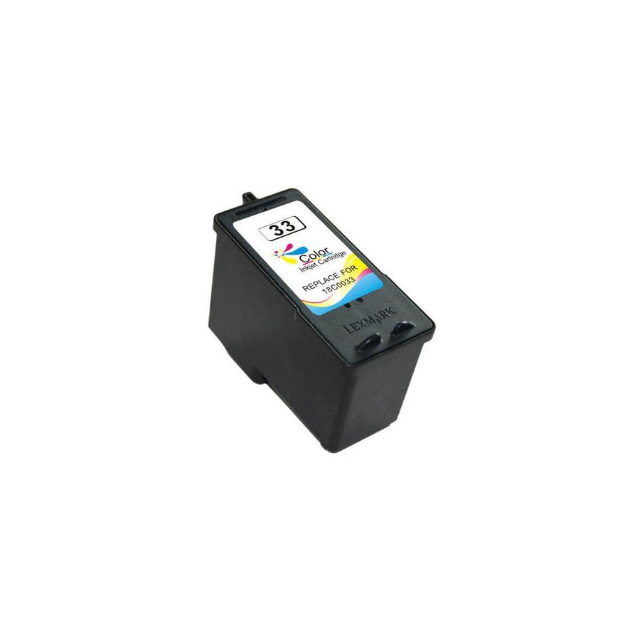 Tinta remanufacturado para lexmark 33 tricolor  18cx033e