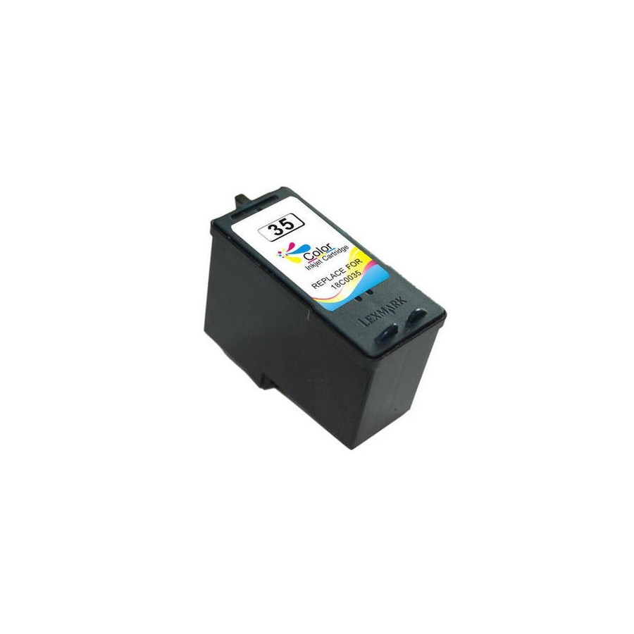 Cartucho de tinta remanufacturado para lexmark 35 tricolor  18c0035e