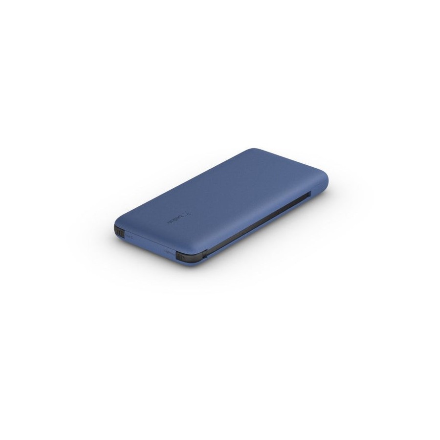 Belkin bateria externa con cables integrados 10k pd (usb-c y lightning)