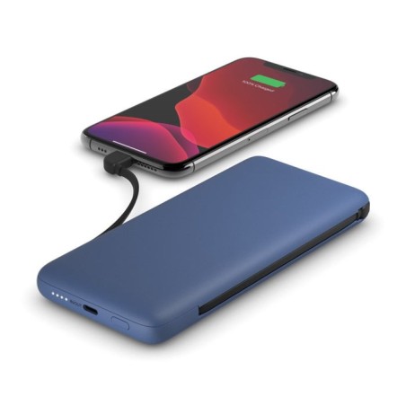 Belkin bateria externa con cables integrados 10k pd (usb-c y lightning)