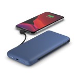 Belkin bateria externa con cables integrados 10k pd (usb-c y lightning)