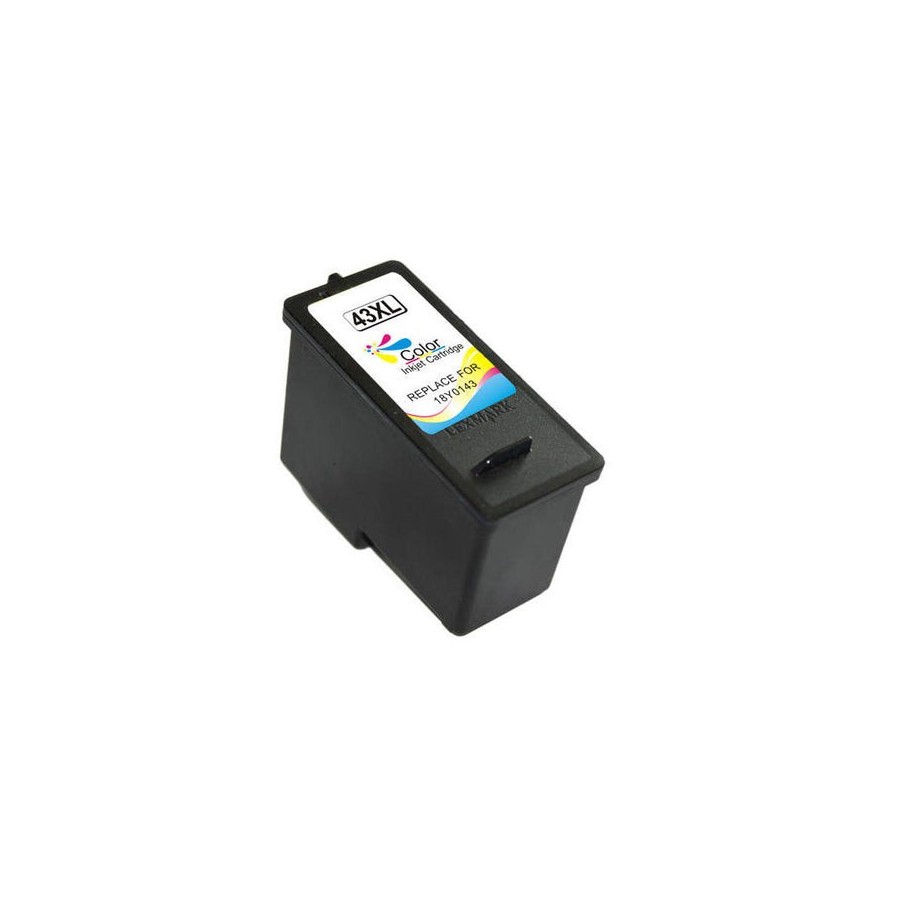 Tinta remanufacturado para lexmark 43xl/41 tricolor  18y0143e/18y0141e