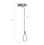 Tooq cable de seguridad universal con combinacion para portatiles - bloqueo de 4 digitos - acero 4.5mm - longitud 1.50m